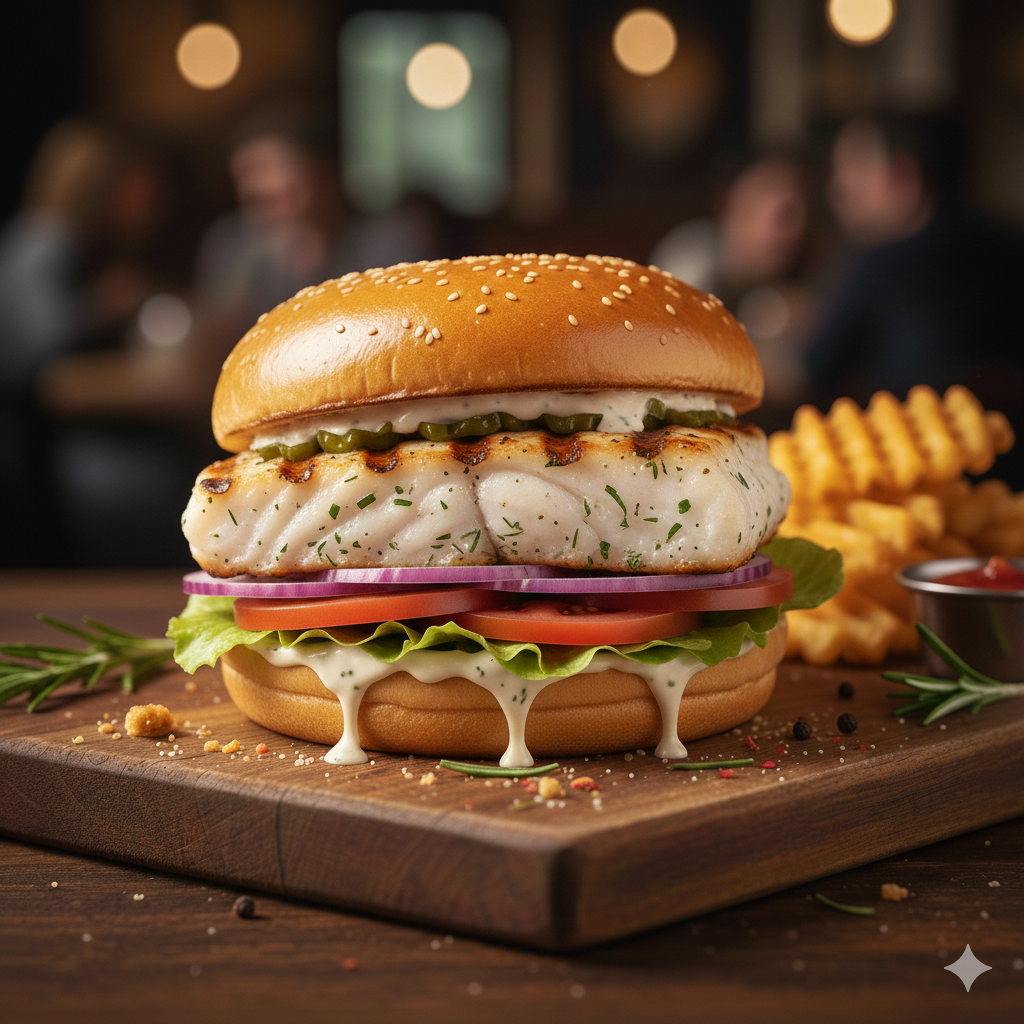 Grilled Fish Burger